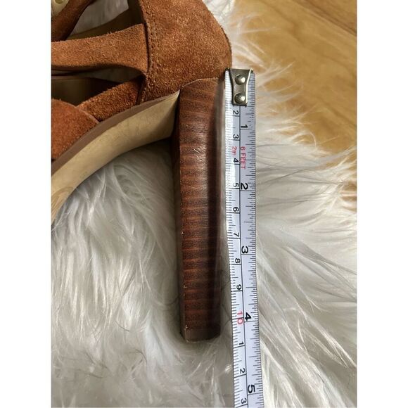 Michael Kors Sofia Platform Womens Suede Platforms size 6 brown 4 inch heels - Picture 6 of 6